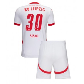 RB Leipzig Benjamin Sesko #30 Dětské Domácí dres komplet 2024-25 Krátký Rukáv (+ trenýrky)